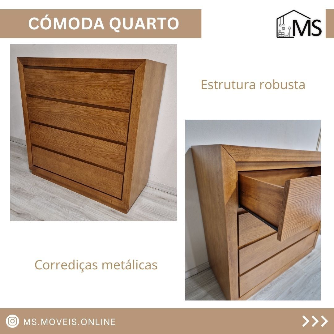 Cómoda Quarto Madeira - Várias medidas