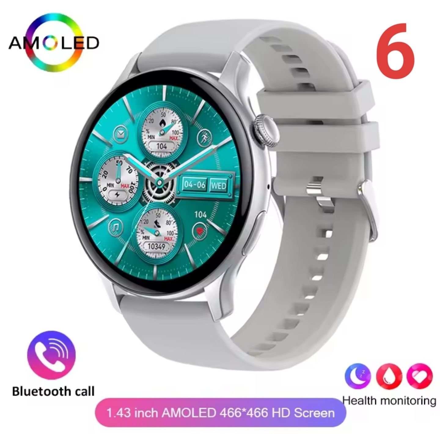 Relógio Smartwatch NFC AMOLED