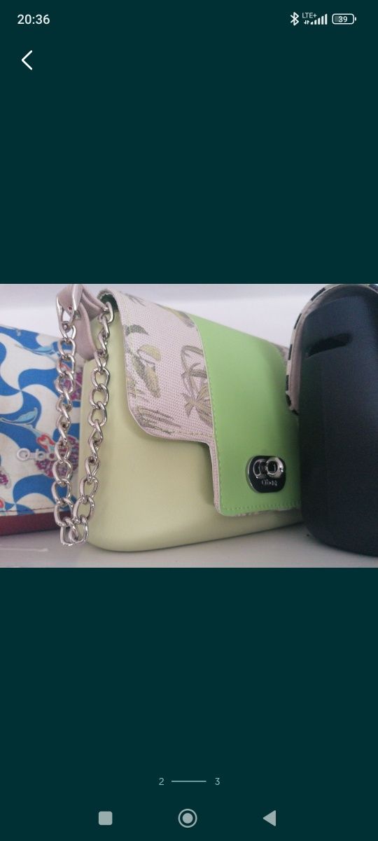 Obag o bag pocket zielona seledynowa komplet nowa