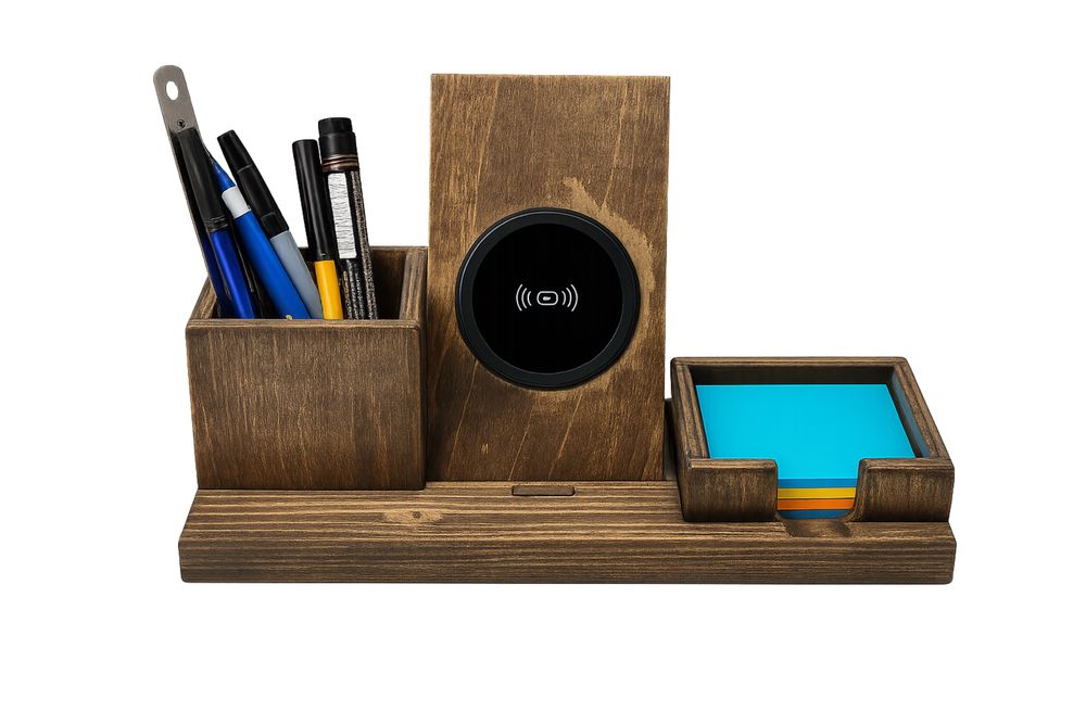 Organizer biurkowy z ładowarką indukcyjną