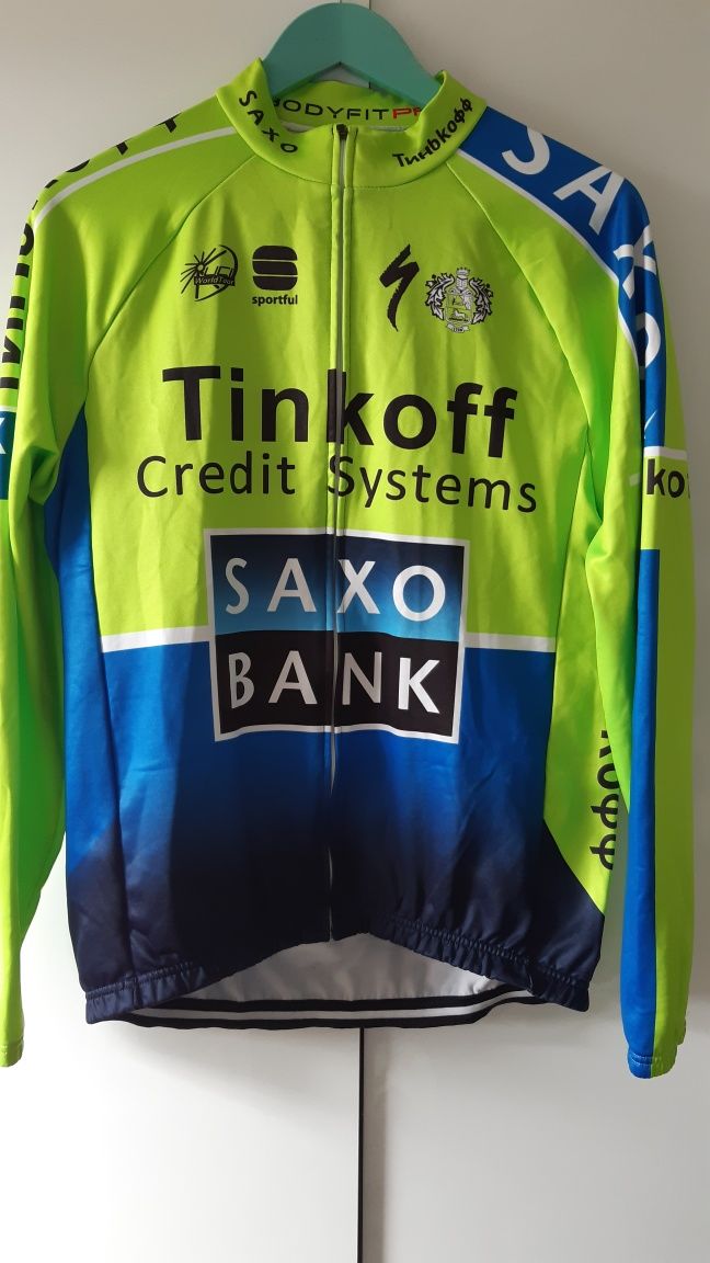 Strój rowerowy MTB ocieplany Tinkoff Saxo Bank Team L