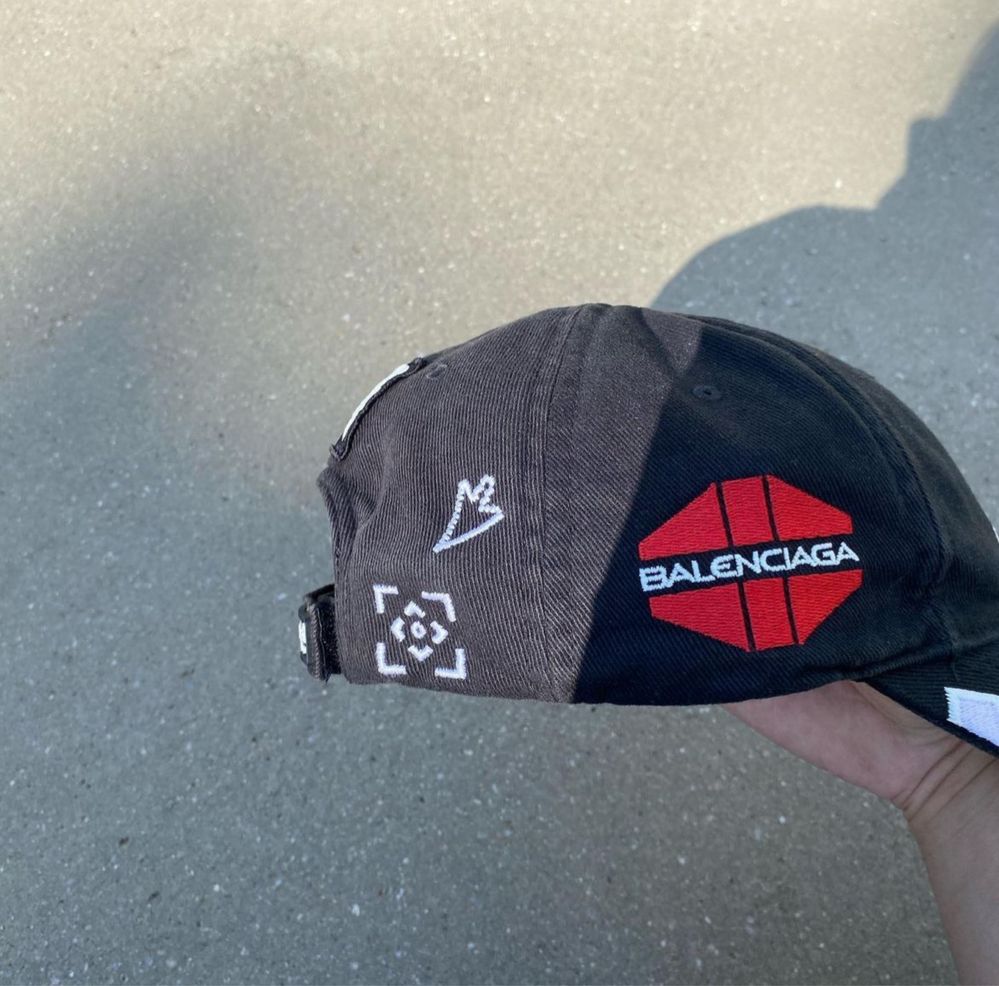 Balenciaga Gamer Embroidered Hat Black + подарок