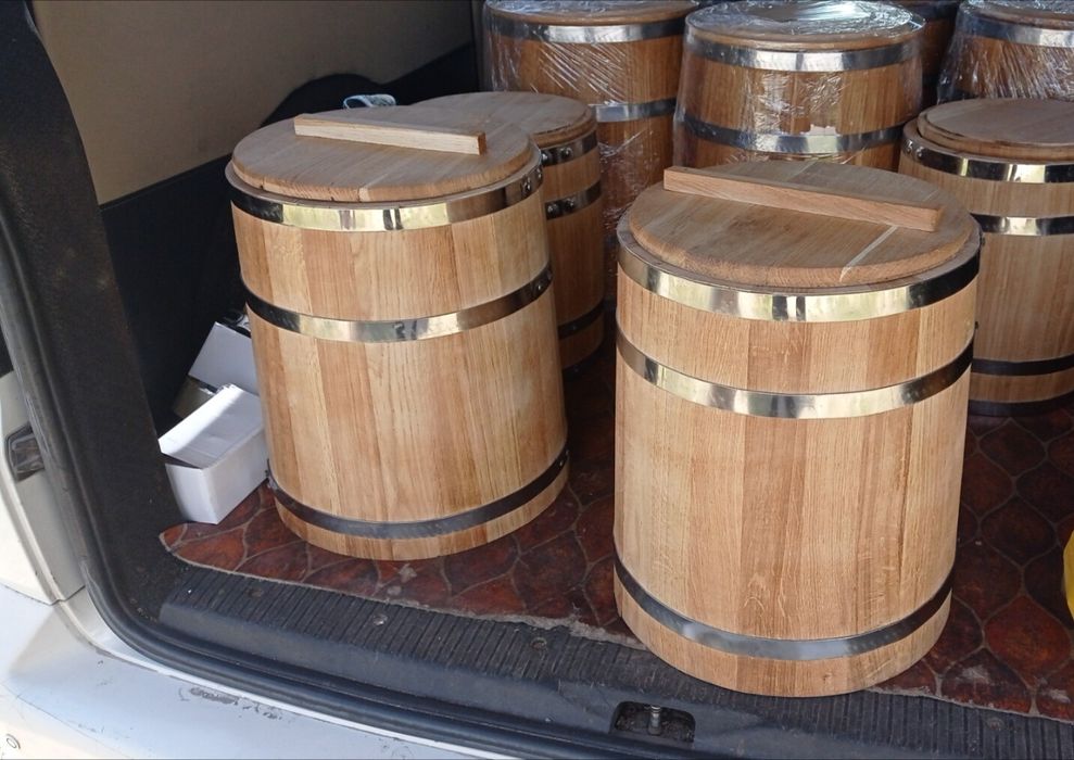 Бочка від 3л і вище, натуральна, екологічна дубова