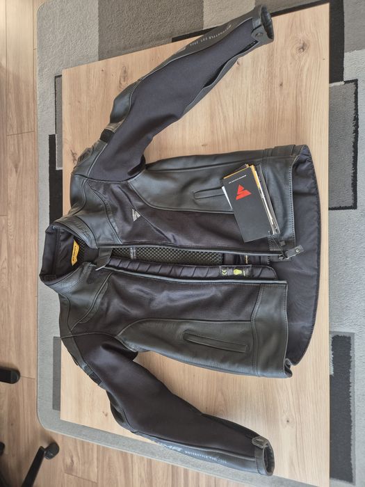 Skórzana letnia kurtka motocyklowa Shima PISTON Black 50