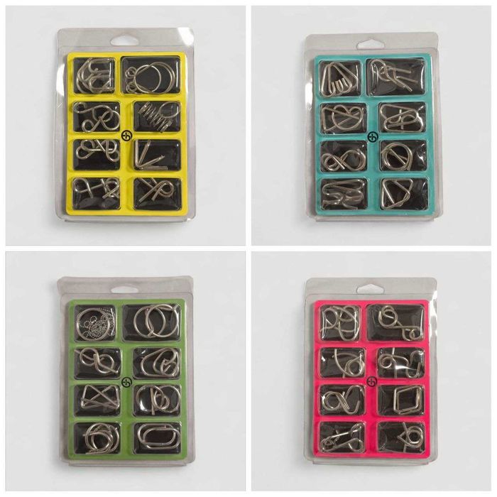 Набір головоломок 32 шт — металеві логічні ігри для дітей і дорослих