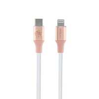 Kabel USB-C do Lightning certyfikat MFi 1.5m (różowy) Guess  Logo