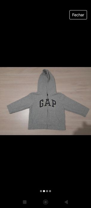 Camisola Hoodie Gap Tamanho 18/24 Meses