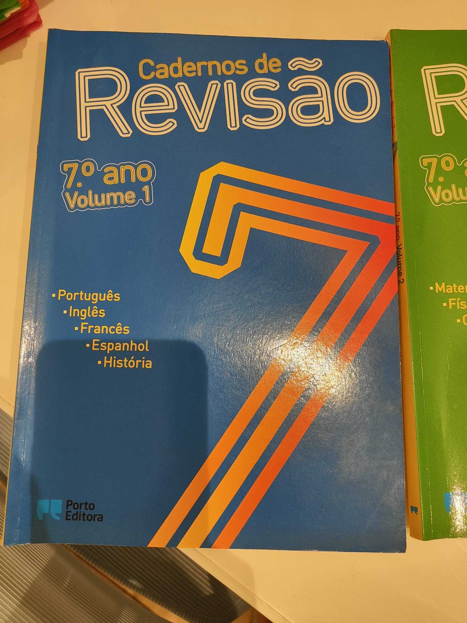Cadernos Revisão 7º Ano Volume 1 e 2 Porto Editora