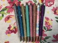 Długopisy z brokatem 8 sztuk