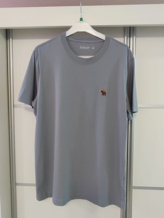 Szara koszulka t-shirt nowy M Abercrombie&Fitch bawełna męska