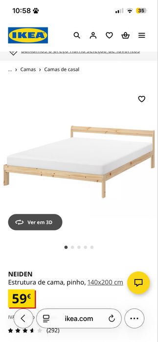 Cama casal ikea com estrado