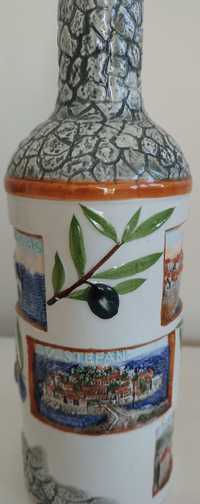Piękna nowa ceramiczna butelka na oliwę Czarnogóra