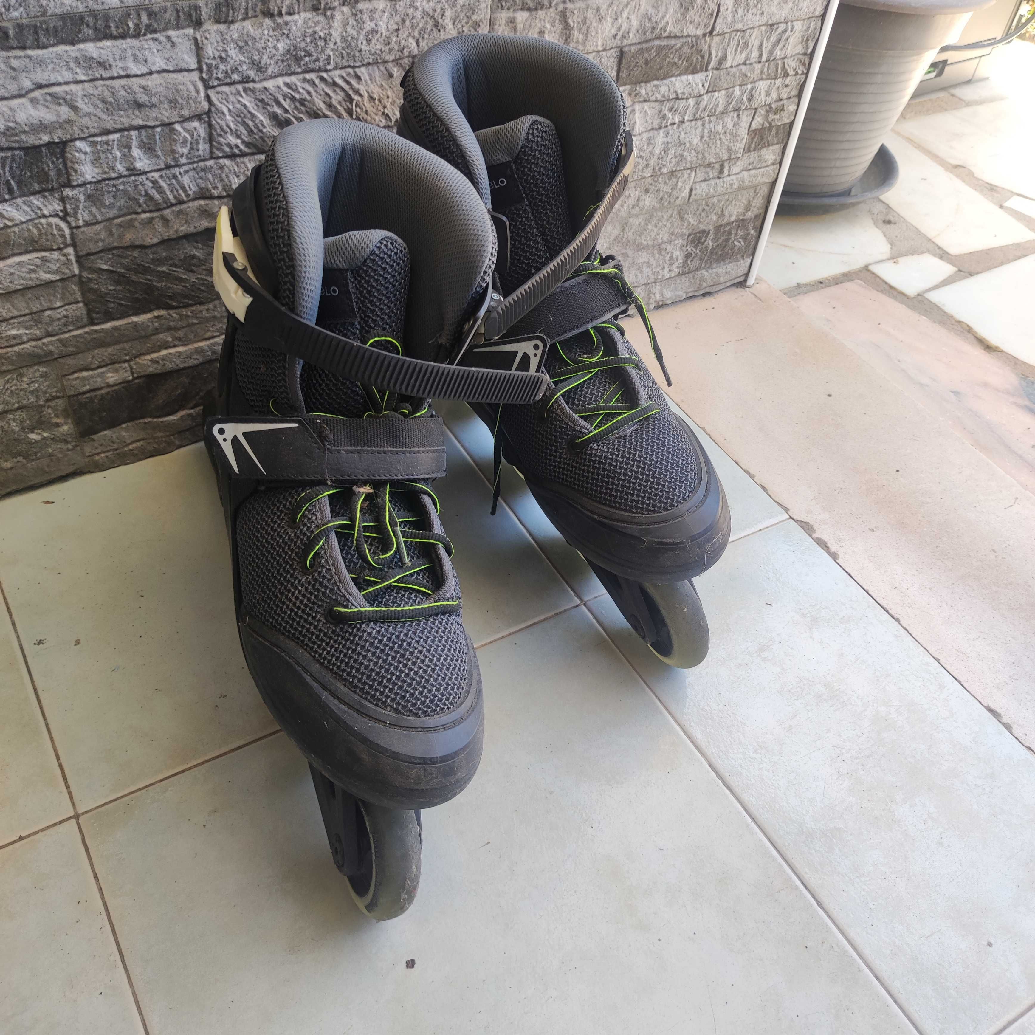 Patins em linha  usados. Tamanho 43