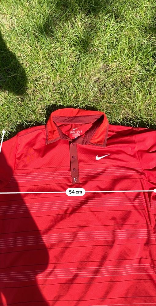 Koszulka tenisowa Nike Roger Federer Dri-FIT – czerwona, rozmiar XL