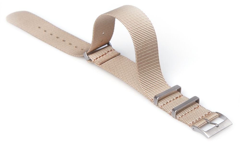 Bracelete / Pulseira Relógio NATO Nylon Bege/Sand 20mm, 22mm