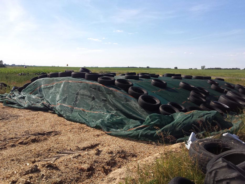 Siatka ochronna rolnicza na pryzmy silos kiszonka z kukurydzy