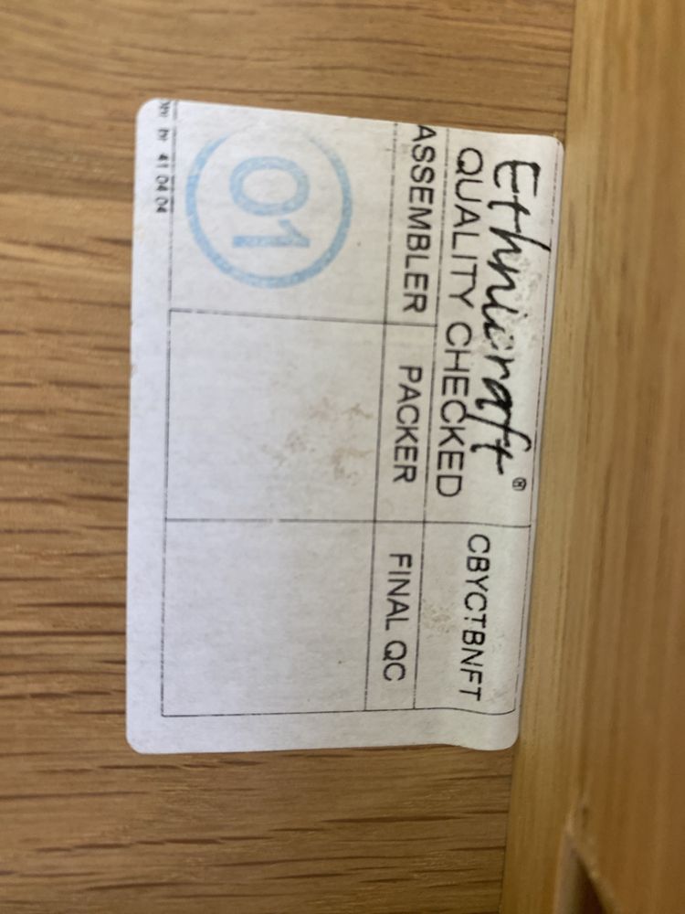 Stół dębowy renomowanej belgijskiej firmy Ethnicraft 220/100.