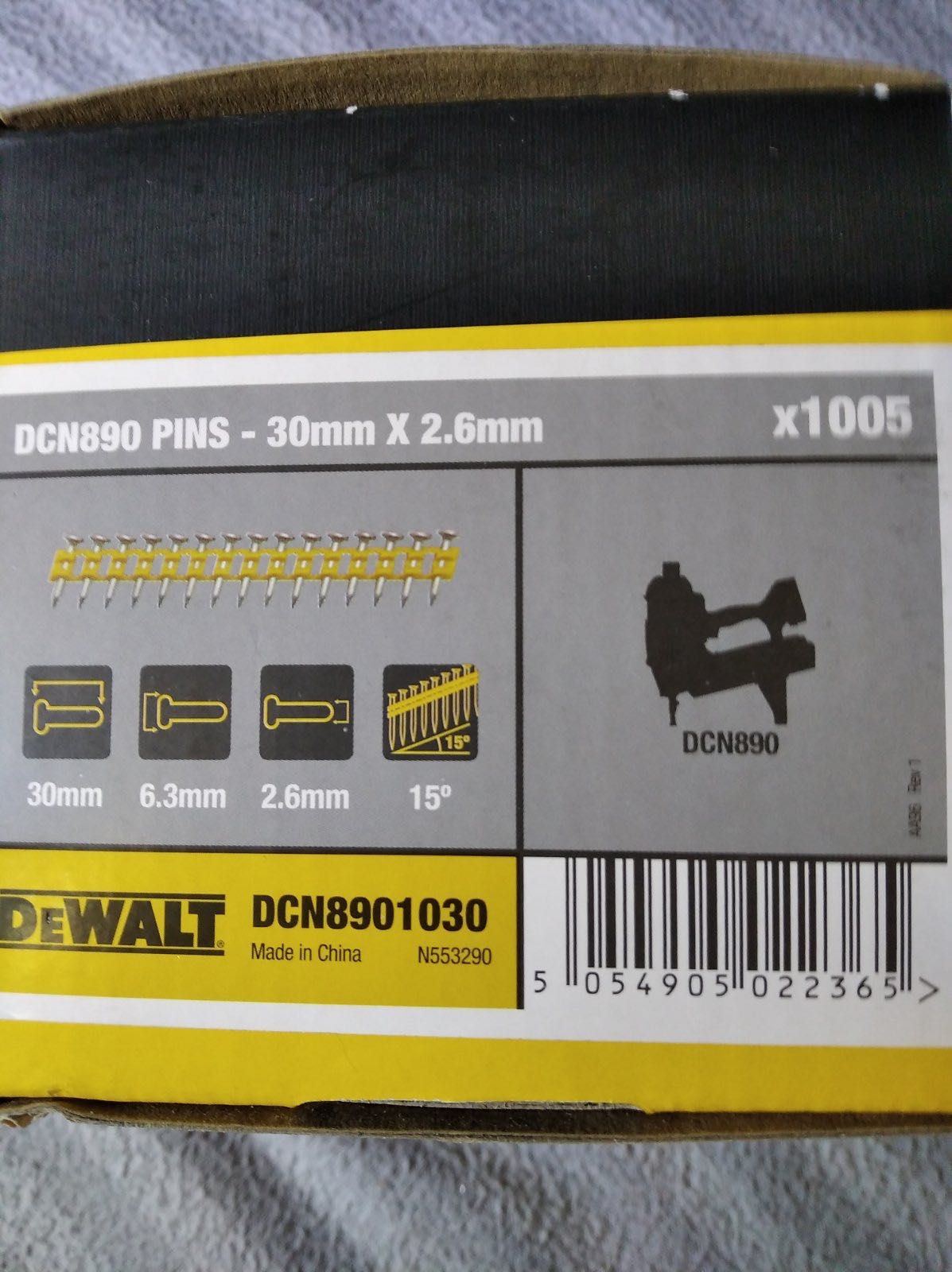 Цвяхи для пістолета по бетону Dewalt dcn890