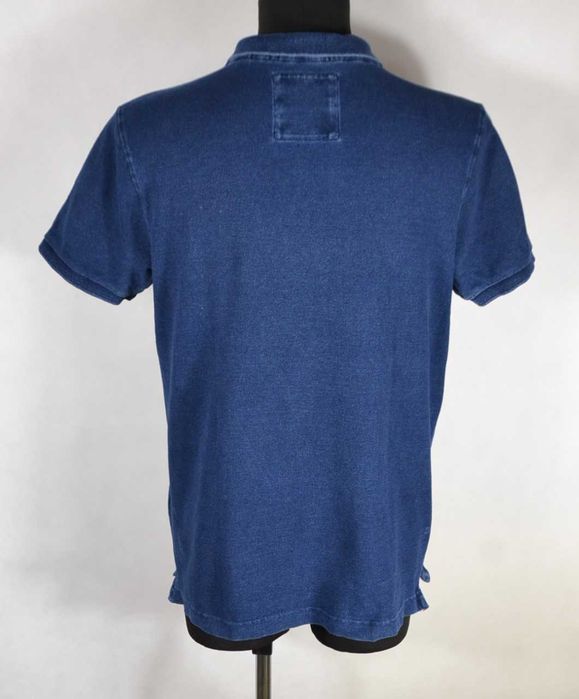 SUPERDRY Classic Indigo Polo Koszulka Męska XXL Oryginalna Super Stan