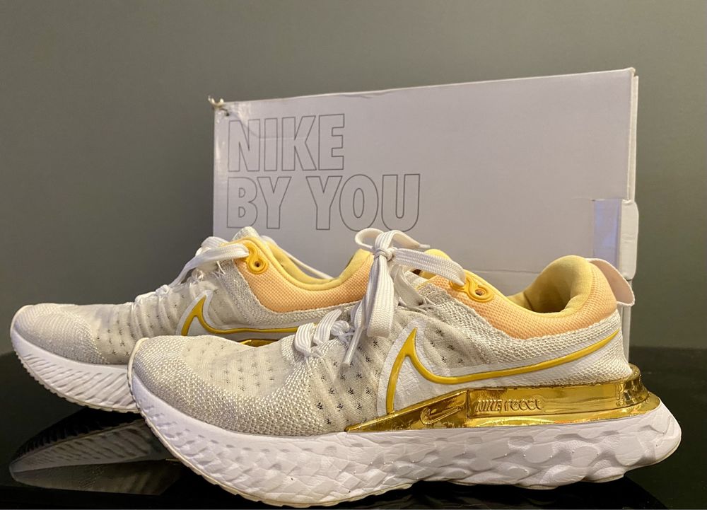 Nike React Flyknit Infinity Limited by Loulieta 37 bialo zlote 24cm