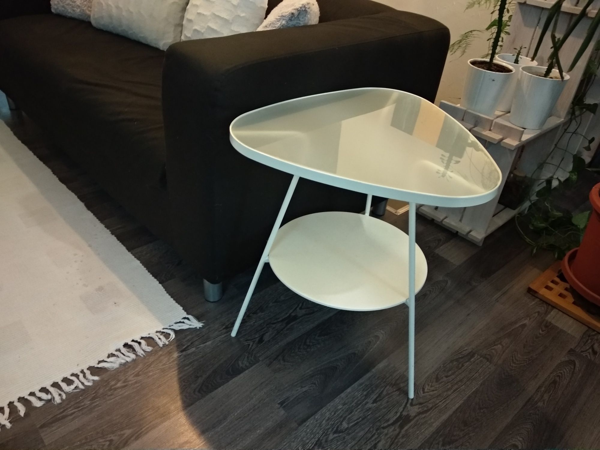 2 stoliki metalowe ze szklanym blatem Ulsberg