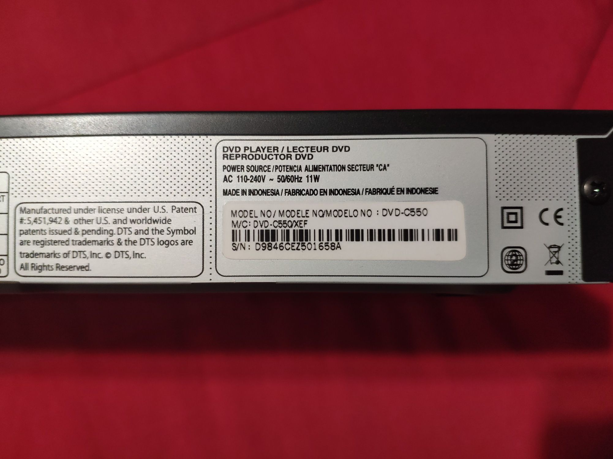 Samsung DVD-C550/XEF