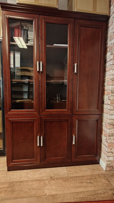 Szafka biurowa, witryna drewniana 120x40x200cm