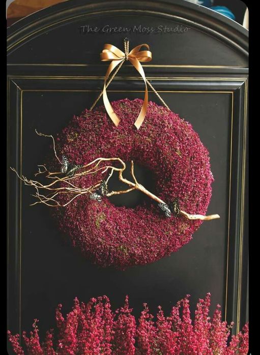 Koło jesienna ozdoba naturalna