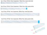 Cabos Flat Fita FFC 20/30 pinos - 0,5/1mm AWM 20264, 80C 60V VW-1