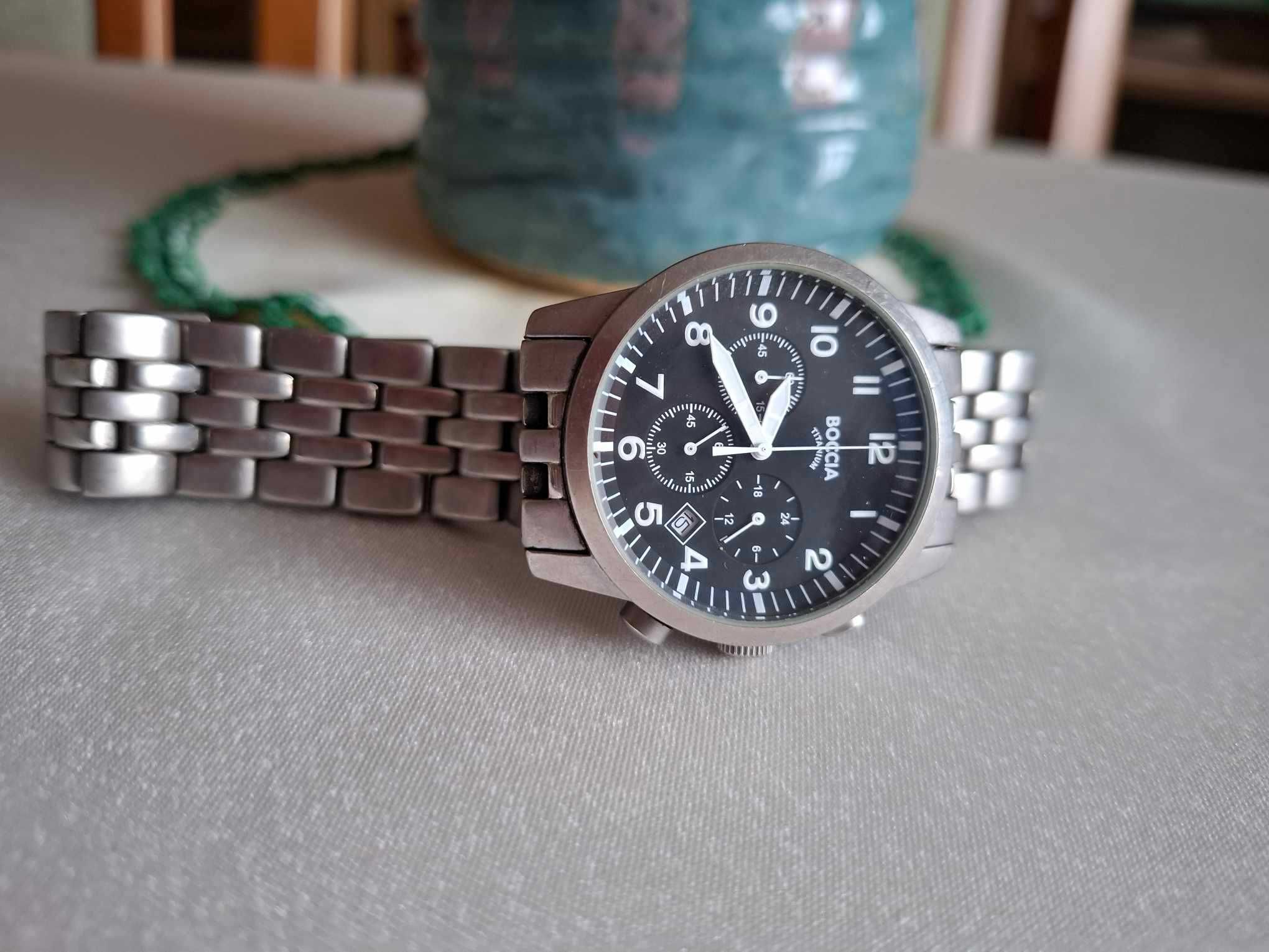 zegarek Boccia tytan Chronograph ,nie tissot ,citizen ,timex,Okazja!