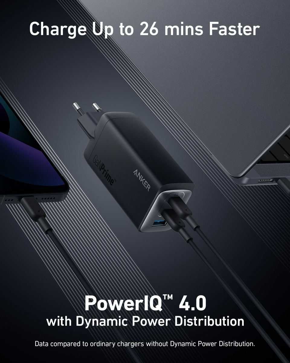 Зарядні пристрої ANKER PowerPort III 65W, GaNPrime 65W/120W (2C+A)