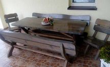 Meble Drewniane Ogrodowe Komplet Mebli do ogrodu Meble z Drewna drzewa