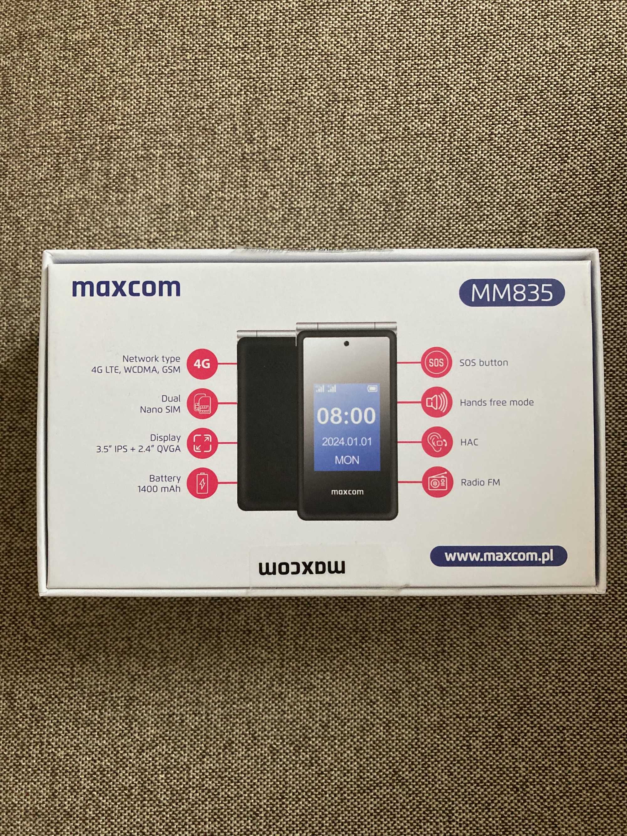 Telefon Maxcom Comfort MM835 3,5" Czarny (telefon dla seniora)