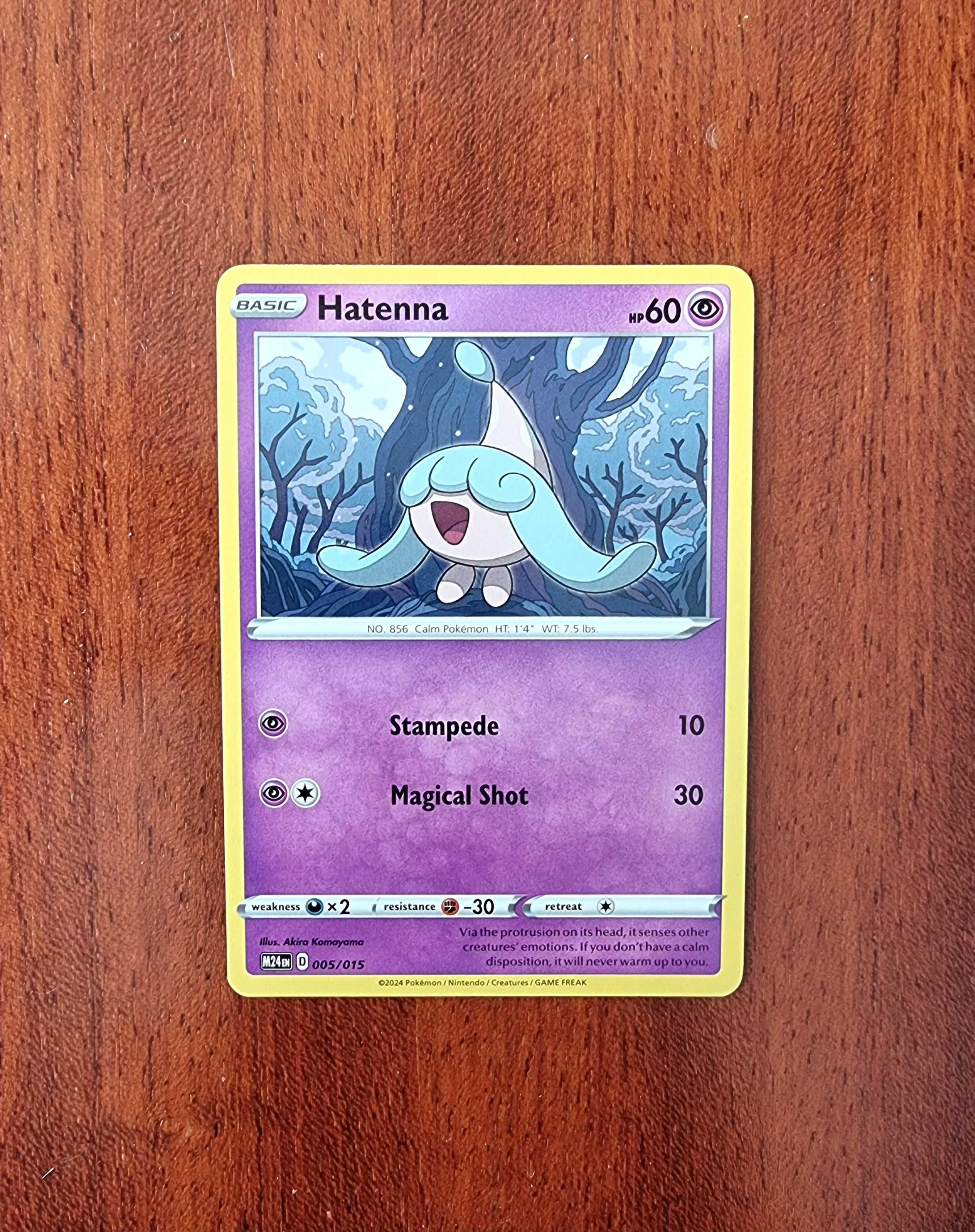 5Cartas Pokémon-Cyclizar, Hatenna, Jigglypuff, Kilowattrel, Sandaconda