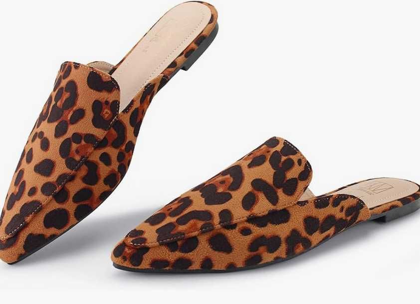 NOWE Buty damskie wsuwane klapki mokasyny panterka rozmiar 36