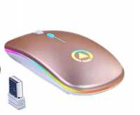 Myszka bezprzewodowa A2, Ładowanie USB! Podświetlanie LED ,Multicolor