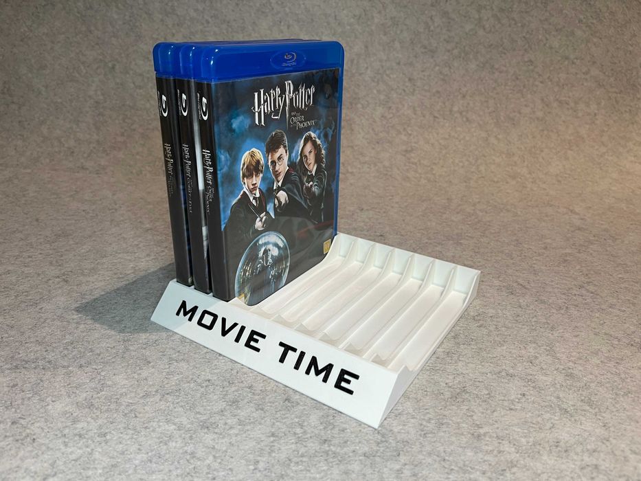 Stojak na filmy DVD Blu-Ray, 10 miejsc, bialy