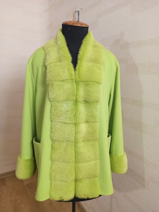 Пальто вовна, кашемір з натуральною норкою