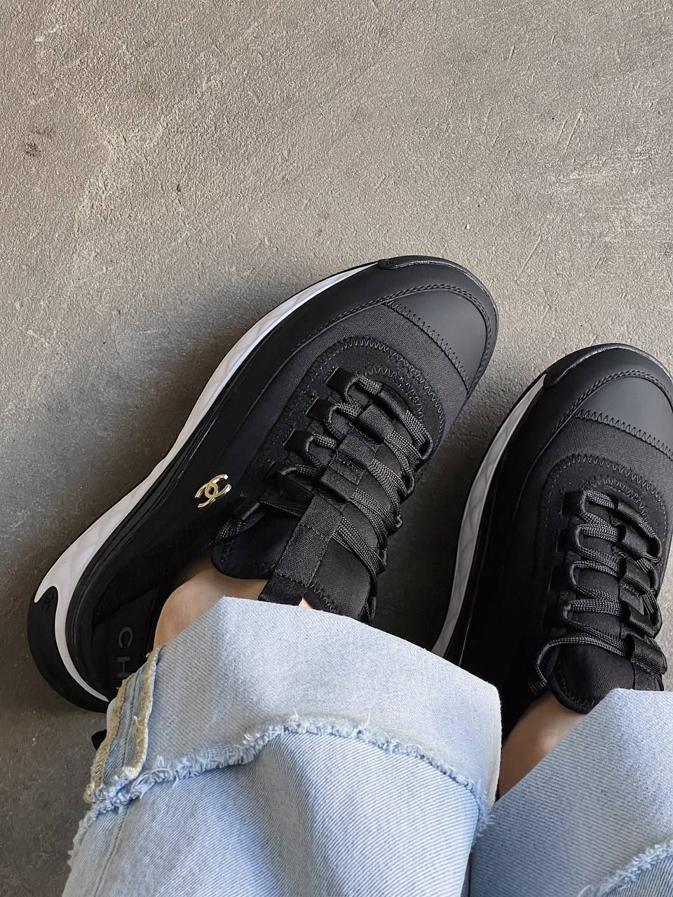 р36-41 жіночі Кросівки Chanel Sneakers Black