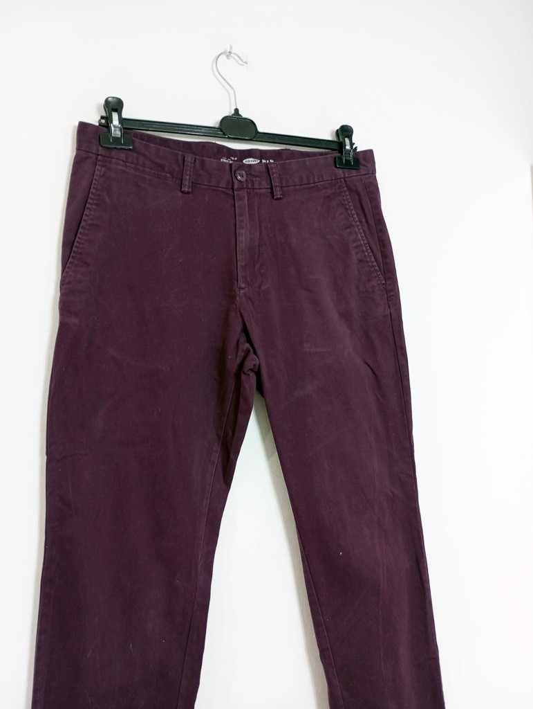 Old Navy fioletowe klasyczne spodnie męskie slim 34x34