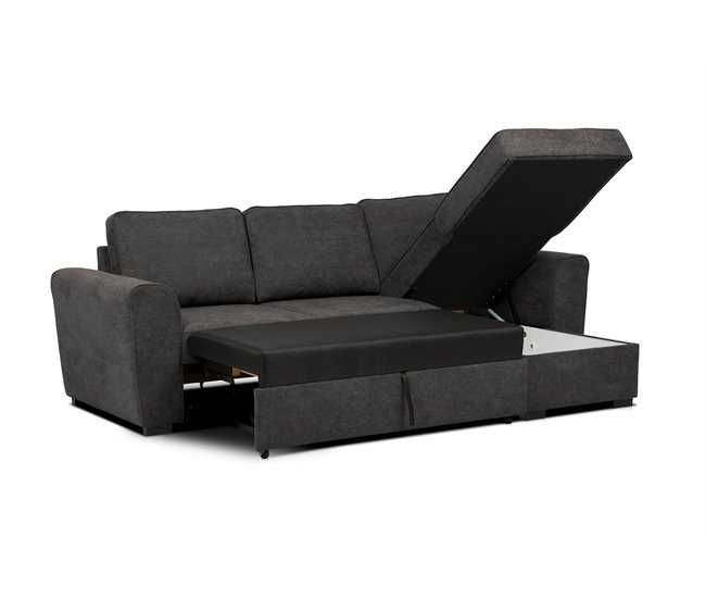 Sofá-cama 3 lugares com chaise longue