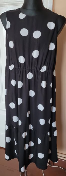 Sukienka czarna w białe grochy Papaya, rozm. 20