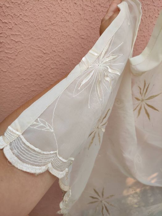 3 коротких оброблених тюлі / коротка тюль