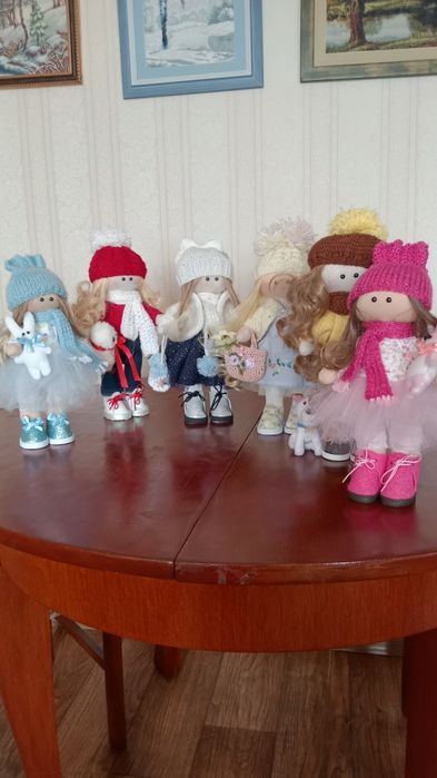 Текстильная кукла интерьерная игровая на подарок  ручной работы