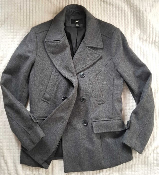 H&M jak nowa męska wełniana kurtka r.46/S_M