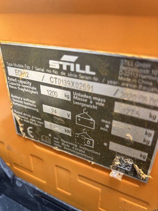 Рохля (рокла), візок електричний, навантажувач STILL ЕСН 12, 2020 рік