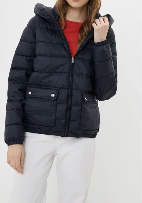 42 Tommy Hilfiger granatowa kurtka pikowana modna jesienna zimowa navy