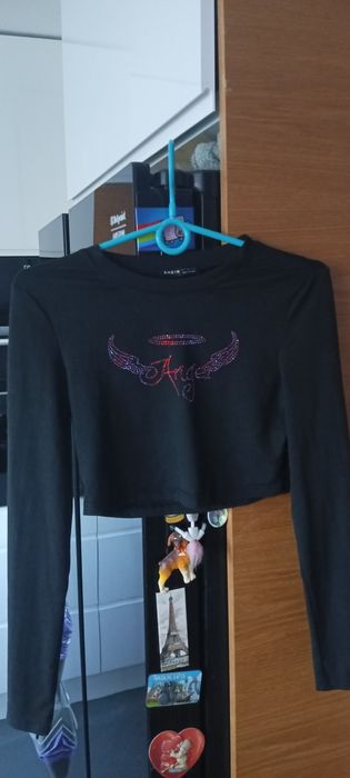 Crop top z długim rękawem Shein rozmiar S