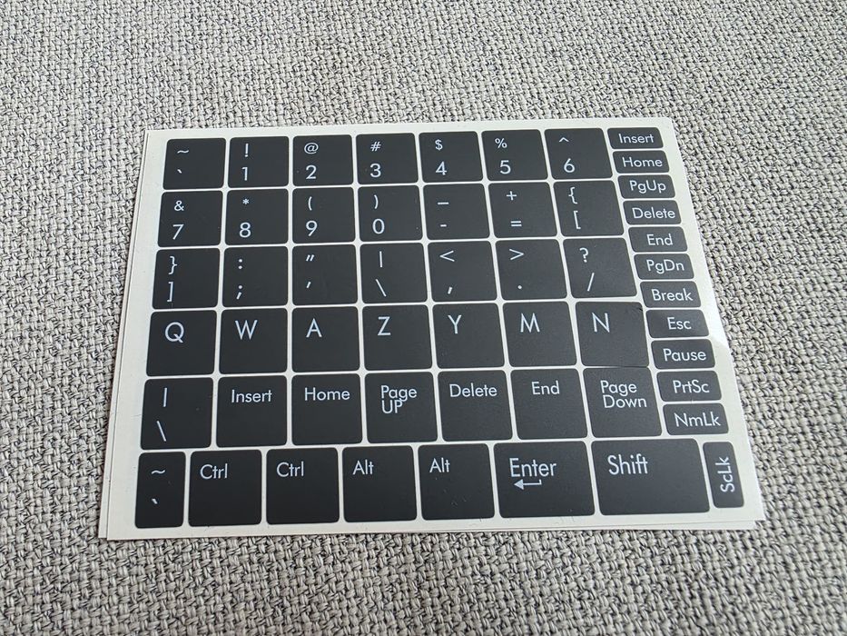 Naklejki na klawisze / klawiaturę laptopa Dell / Lenovo / HP