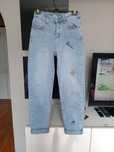 Jasno niebieskie spodnie jeansy boyfriend momjeans M.Sara diamenciki